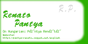 renato pantya business card